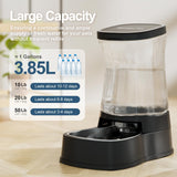 Gardner Pet Automatic Dog Water Dispenser Gravity Stainless Steel Water Waterer Feeder, 100% BPA-Free Large Capacity Water Feeding Bowls for Medium & Large-Sized Dogs Cats Other Pets -(1 Gallon)