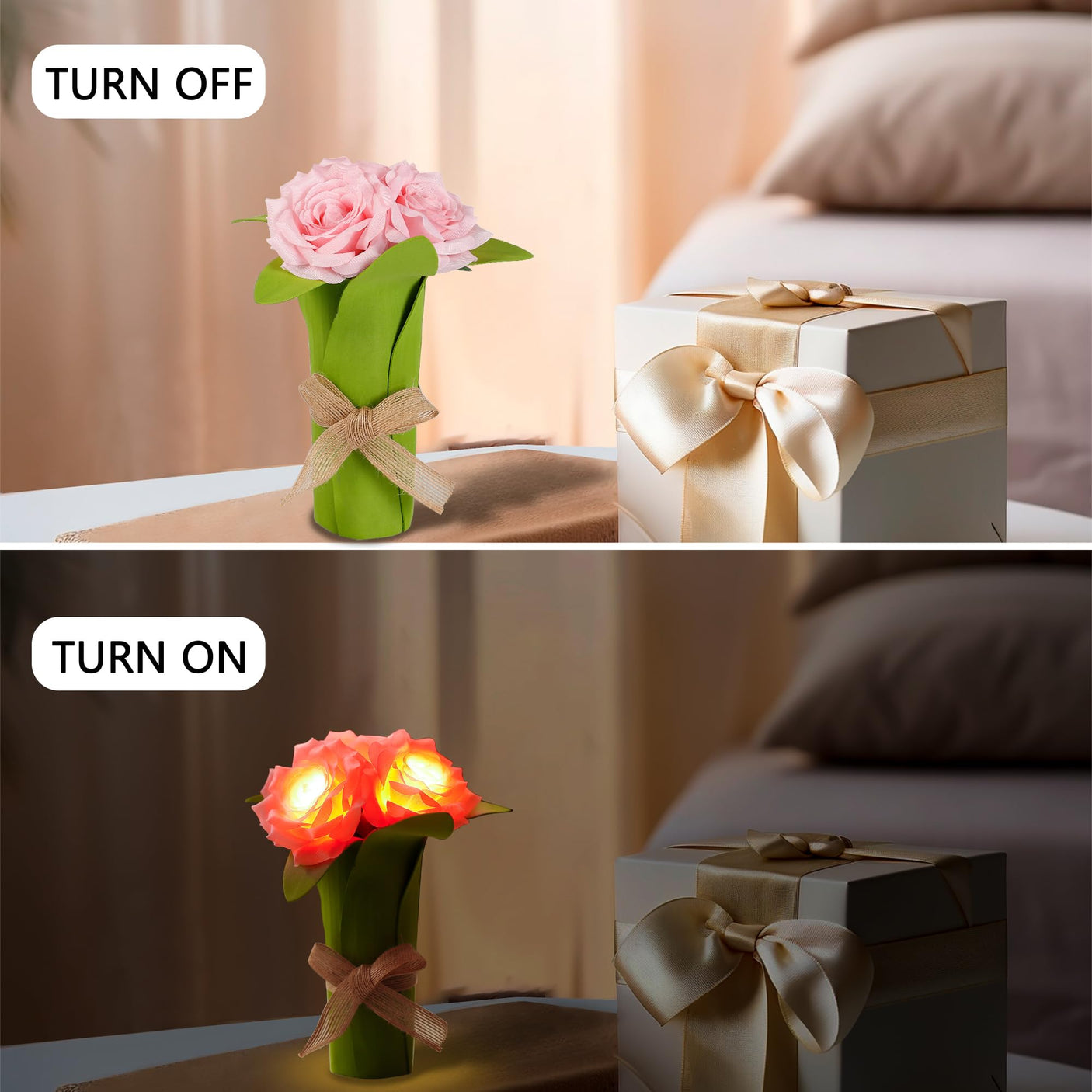 Sunflower LED Lamp for Women, Mother's Day Ideal for Bedroom Decor Sunflower Gifts for Mom Grandma Teacher Aunt Girlfriends Coworker Friend Wife Mothers Anniversary Birthday Christmas