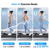 THERUN Walking Pad Treadmill Under Desk, Portable Mini Treadmill for Home/Office, Walking Pad Machine with 2.5HP and 265 lbs Weight Capacity Remote Control LED Display