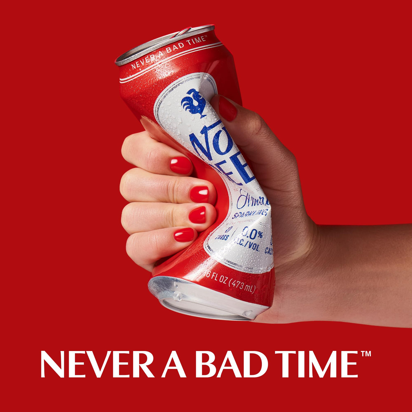 Not Beer American Sparkling Water, Original, 99.9% Pure, Mineral & Electrolyte Blend, Unflavored Carbonated Water, Made in America, Plain Sparkling Water, 16 Oz Tallboy Cans, 8 Pack