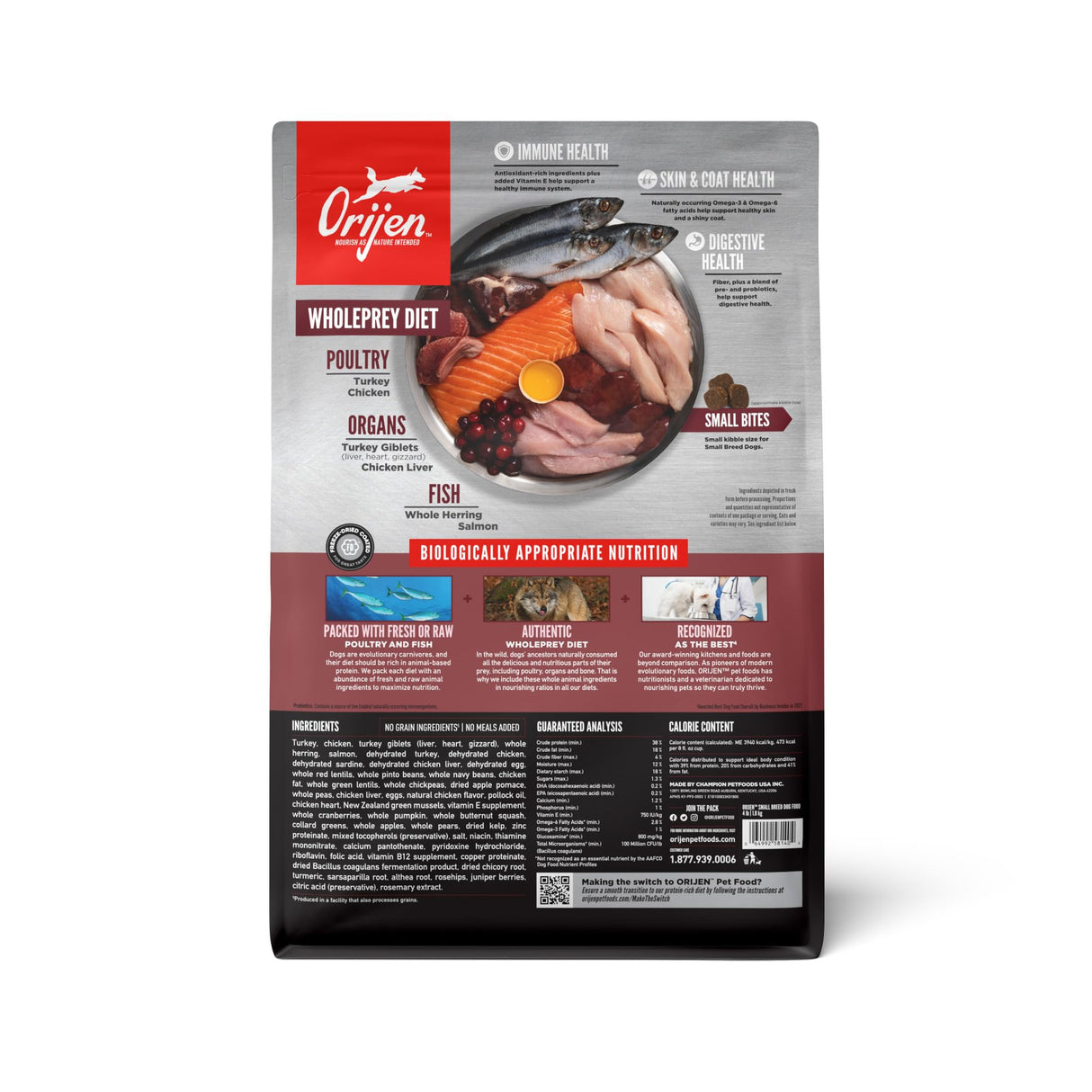 ORIJEN Dry Dog Food, Grain Free Dry Dog Food for All Life Stages, Fresh or Raw Ingredients, 13lb, Multiple Options