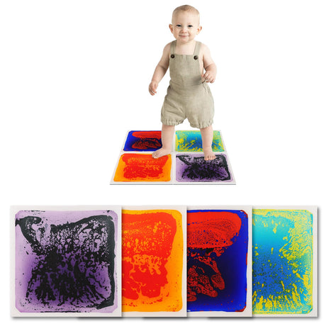 Art3d Liquid Fusion Activity Play Centers for Children, Toddler, Teens, 12" X 12" Pack of 9 Tiles
