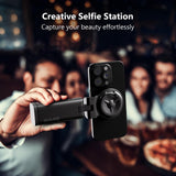 MiiKARE Airplane Travel Essentials Phone Holder, Universal Handsfree Phone Mount for Flying with 360 Degree Rotation, Accessory for Airplane, Travel Must Haves Phone Stand for Desk, Tray Table