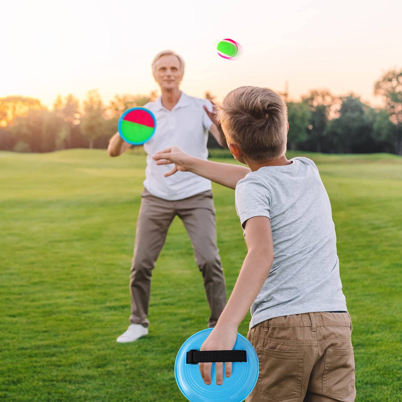 Ayeboovi Toss and Catch Ball Game Outdoor Toys for Kids Yard Games Beach Toys Outside Games for 3 4 5 6 7 8 9 10 Year Old Boys Girls (Upgraded)