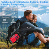 NOAA Weather Radio, Emergency Hand Crank Radio with Solar Charger, Portable Battery Operated AM FM Shortwave Radio with LED Flashlight, USB Charger, Earbud Jack, SOS Alert for Home Survival Hurricane