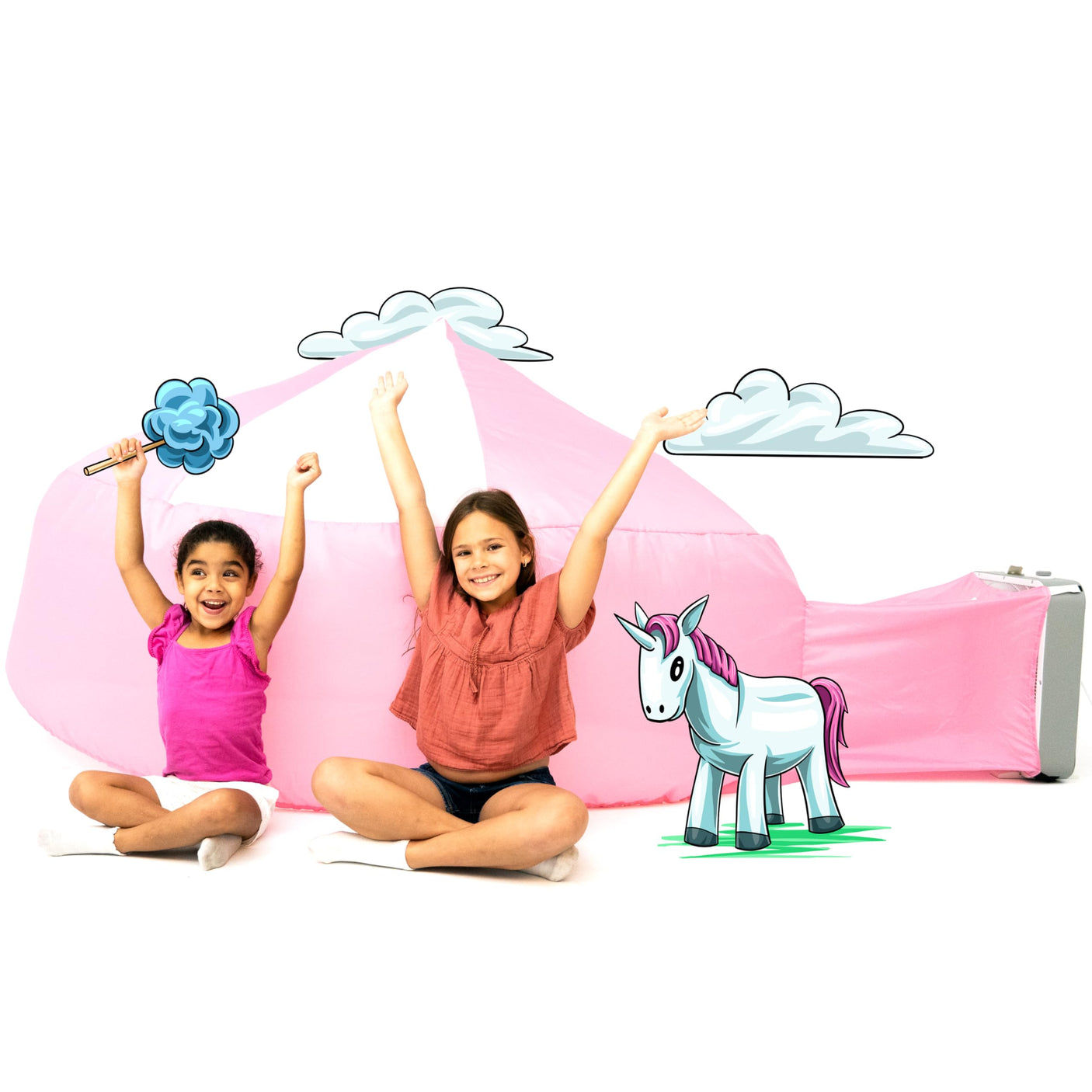 The Original Patented AirFort - Build A Fort in 30 Seconds, Inflatable Fort for Kids, Play Tent for 3-14 Years, A Playhouse Where Imagination Runs Wild, Fan not Included (Starry Night)