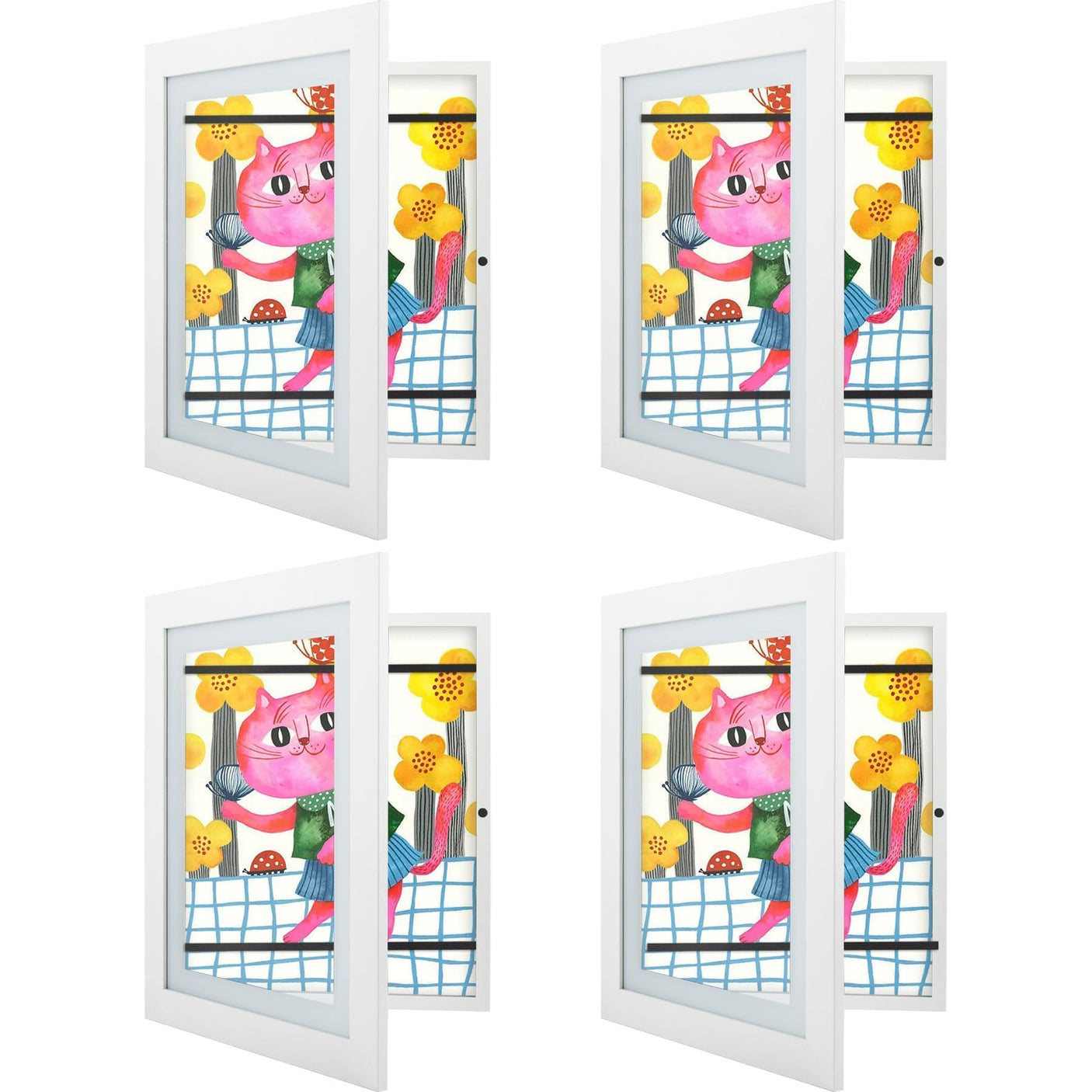 Golden State Art, 10x12.5 Kids Art Frames, Front-Opening Picture Frame Great for Kids Drawings, Artworks, Children Art Projects, Schoolwork, Home or Office (Walnut Set of 2)