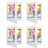 Golden State Art, 10x12.5 Kids Art Frames, Front-Opening Picture Frame Great for Kids Drawings, Artworks, Children Art Projects, Schoolwork, Home or Office (Walnut Set of 2)