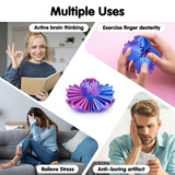 Gear Ball 3D Printed Cube Fidget Toy,Gear Sphere Fidget Toys,Sensory Toys for Stress and Anxiety Relief, Desk Toy Fidget Spinners,Stocking Stuffers for Adults & Kids Gift(Blue Green, 3.1 Inch)