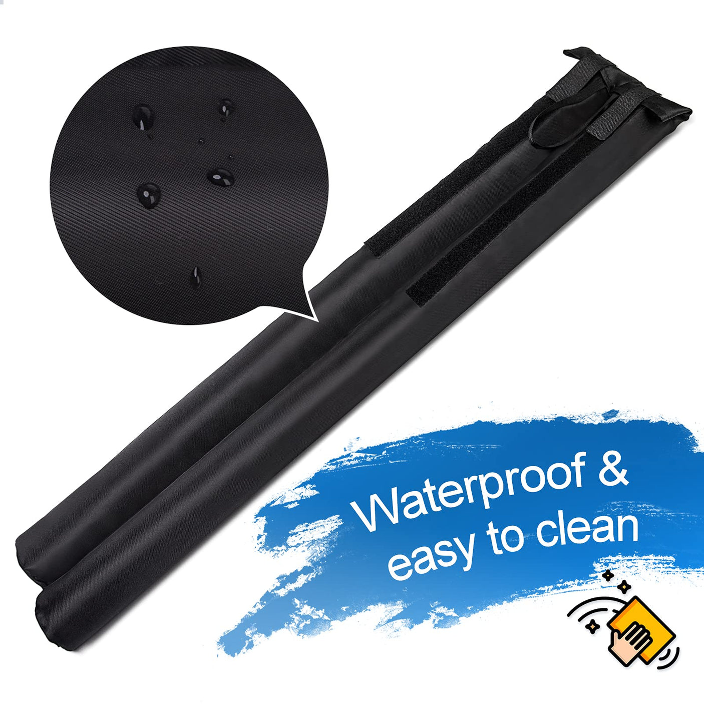 MAXTID Large Door Draft Stopper for Bottom of Doors 36” Under Door Draft Noise Blocker Black Gap Stoppers Door Draft Guard for Bottom of Doors Adjustable Door Seal Sweep Draft Home Essentials Gadgets