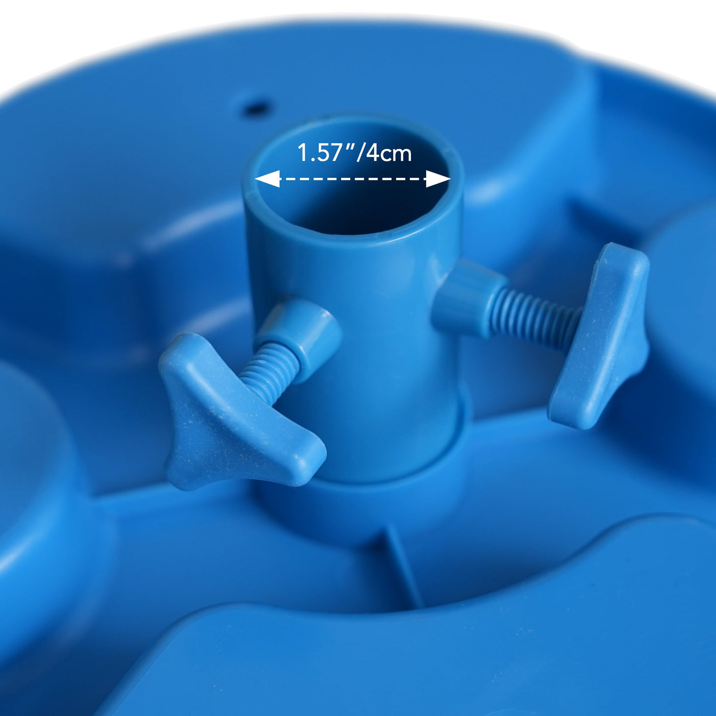 AMMSUN 13" Beach Umbrella Table Tray for Beach, Patio, Garden, Swimming Pool with Cup Holders, Snack Compartments Teal