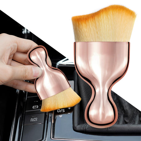 Ouzorp Car Interior Dust Brush, Car Detailing Brush, Soft Bristles Detailing Brush Dusting Tool for Automotive Dashboard, Air Conditioner Vents, Leather, Computer,Scratch Free