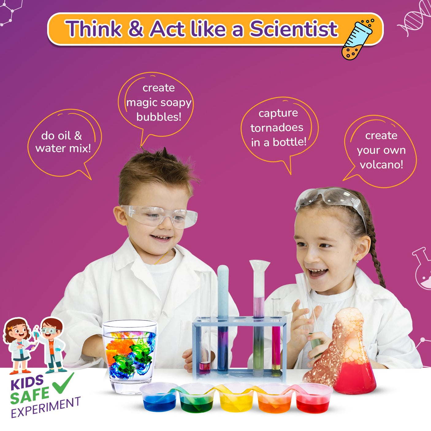 Smartivity Glow Magic Science Kit for Kids Ages 6-7-8-9-10-11-12 Years | 20 Amazing Science Experiments I Birthday Gifts for Boys & Girls | STEM Kit Toy for 6-12 Years Old