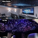 CHINLY Two-Color 1000pcs Twinkle Starlight Headliner Kit 1000 Piece Star Lights for Car,13.1ft Car Star Lights,APP RGBW Fiber Optic Lights Starlights Headliner Kit for Home Theater