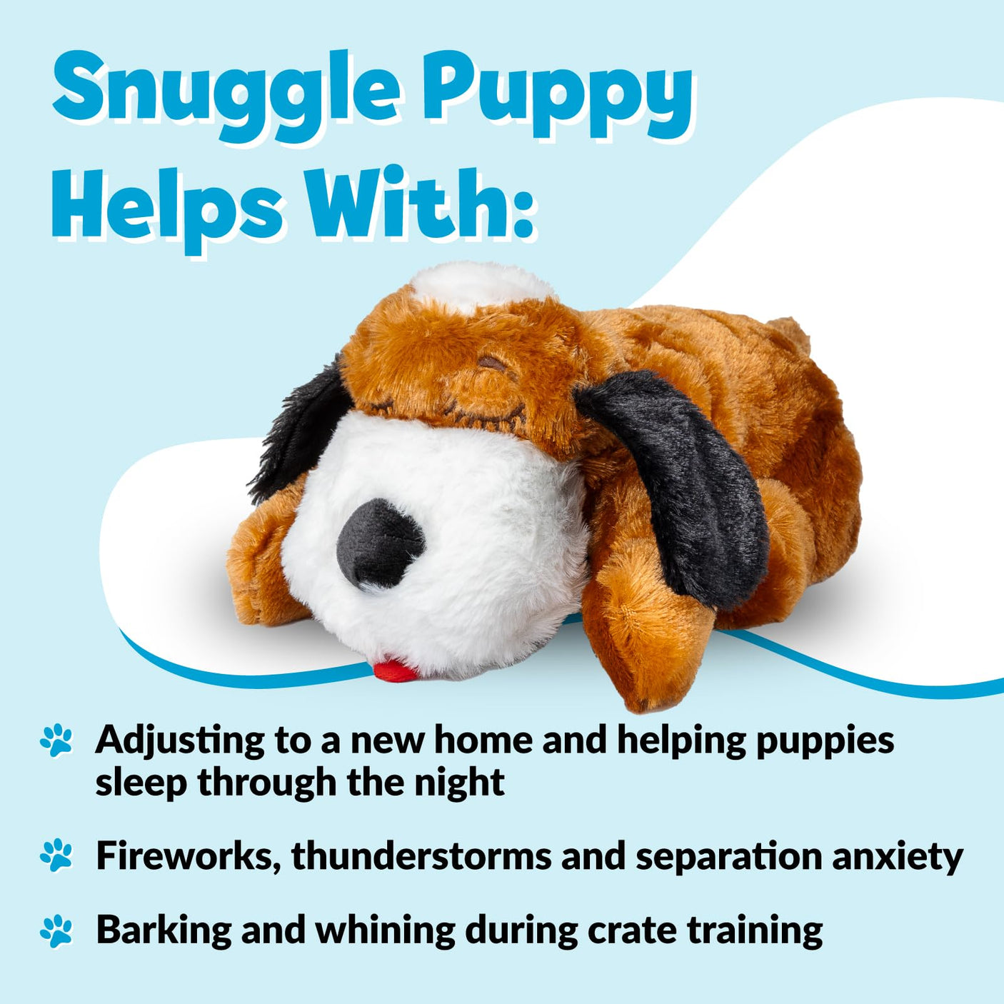 Original Snuggle Puppy Heartbeat Stuffed Dog Toy. Puppy Toy for Anxiety Relief, Calming Aid, and Comfort Toy for Behavioral Training in Golden