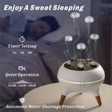 Essential Oil Diffuser 250ML Dancing Jellyfish Aromatherapy Diffuser Humidifier with 7 Colors LED Lights,Remote Control,Plug in for Bedroom,Office (White)
