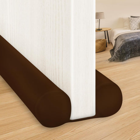 MAXTID Large Door Draft Stopper for Bottom of Doors 36” Under Door Draft Noise Blocker Black Gap Stoppers Door Draft Guard for Bottom of Doors Adjustable Door Seal Sweep Draft Home Essentials Gadgets