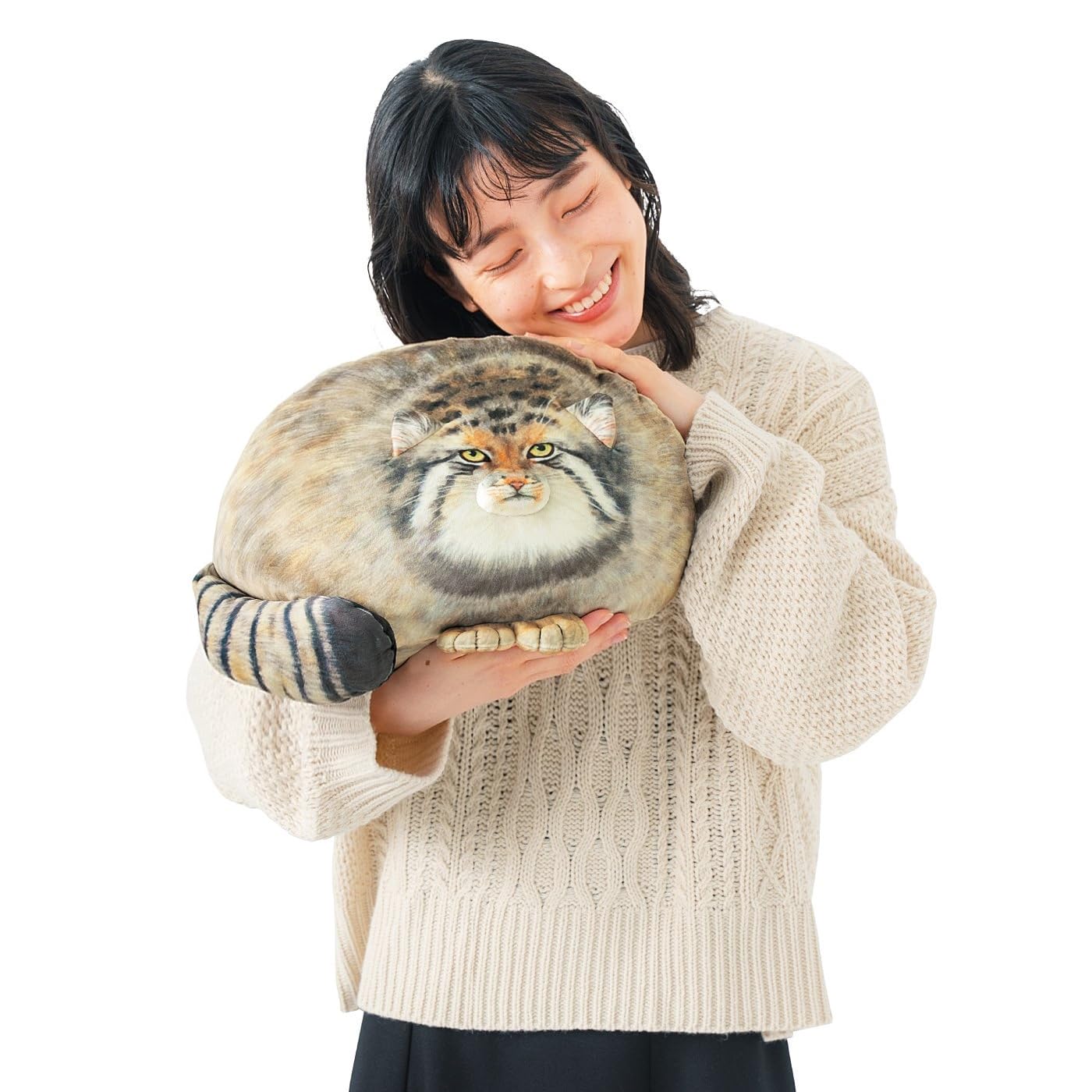Sew Butiful Steppe Cat Plush 30cm/12inch Pallas Cat Stuffed Animal, Cute Plushies for Girls, Soft Plush Pillow, Throw Pillow Doll Decoration Doll Birthday Gift for Kids Boys Party