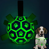 QDAN Premium Dog Toys Balls, Dog Soccer Ball with Straps, Dog Birthday Gifts, Herding Ball, Durable Balls for Small Medium Pet, Puppy Outdoor Toy, Pet Training Soccer Ball, World Cup Soccer (6 Inch)