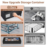 XXXXL Extra Long Under Bed Storage with Wheels,BIGGEST Size Available(66L) under the bed storage Organizer with Lid&Label,Rolling Under the bed Metal Drawer for Clothes,Shoes,Toys(36x17x 6In)