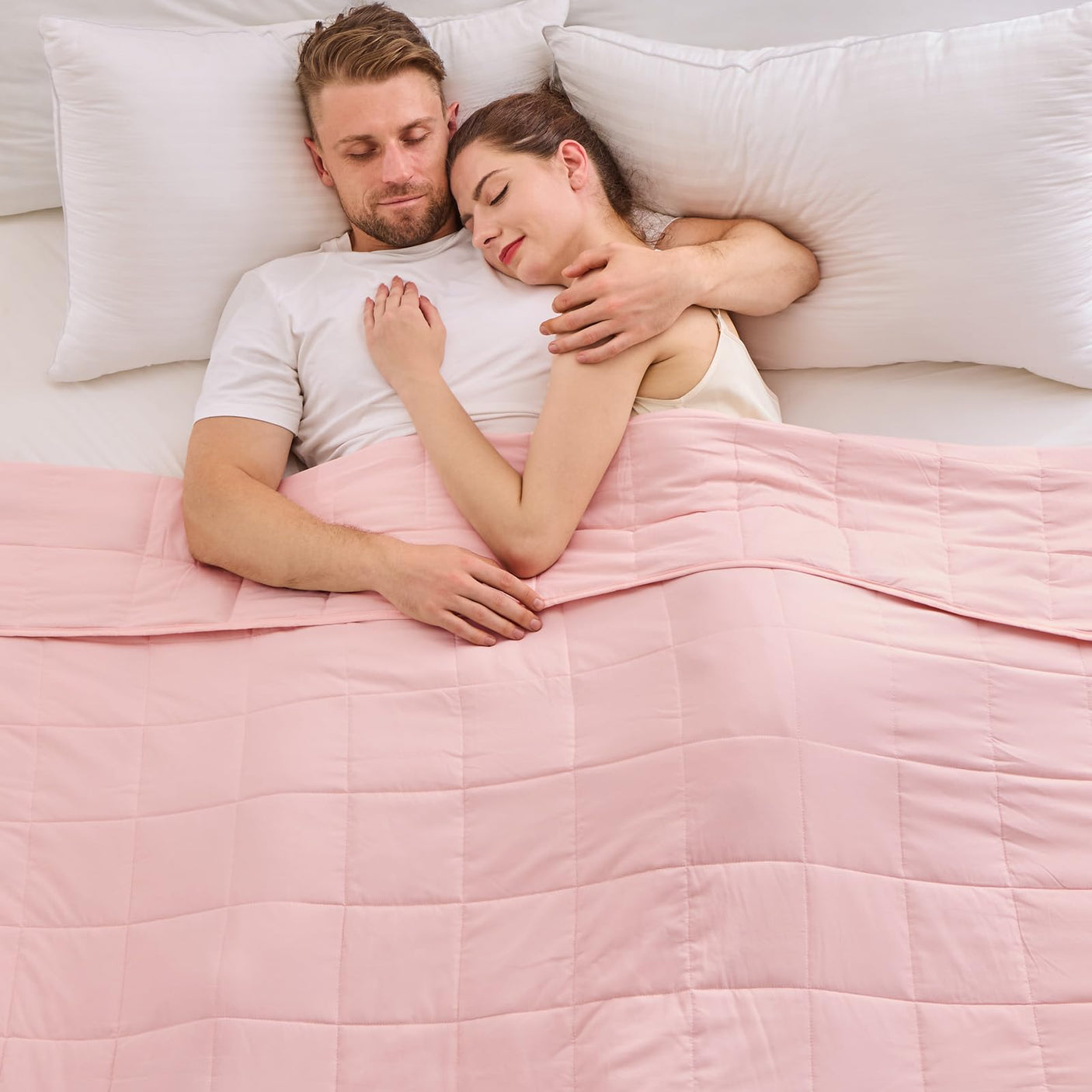 yescool Weighted Blanket for Adults (20 lbs, 60” x 80”, Blue) Cooling Heavy Blanket for Sleeping Perfect for 190-210 lbs, Queen Size Breathable Blanket with Premium Glass Bead, Machine Washable