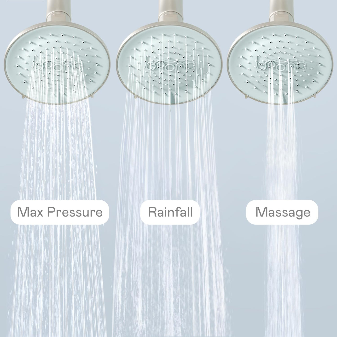 BOONA - The Original Tandem Shower | As Seen On Shark Tank | Double Shower Head for Couples, High Pressure Dual Shower Heads (One Showerhead, Midnight Black)