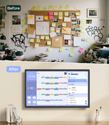 Cozyla 32 Inch Digital Calendar Wall Touch Screen Chore Chart To Do List Notepad Electronic Smart Calendar Digital for Family Meal Planner Support All App Via App Store Android Tablet Wall Mount Black