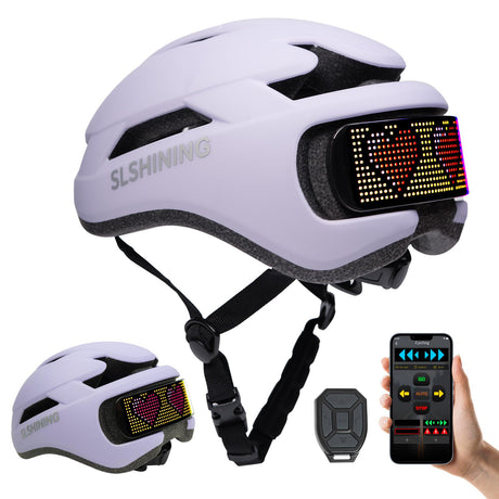 Smart Bike Helmet with Light: Bicycle Helmets for Adult Teens for Mountain & Road Cycling Electric Scooter Skateboard Skating