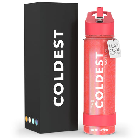 Coldest Insulated Water Bottle with Straw Lid - Stainless Steel Metal Thermos for Men & Women (Matte Black, 32 oz)