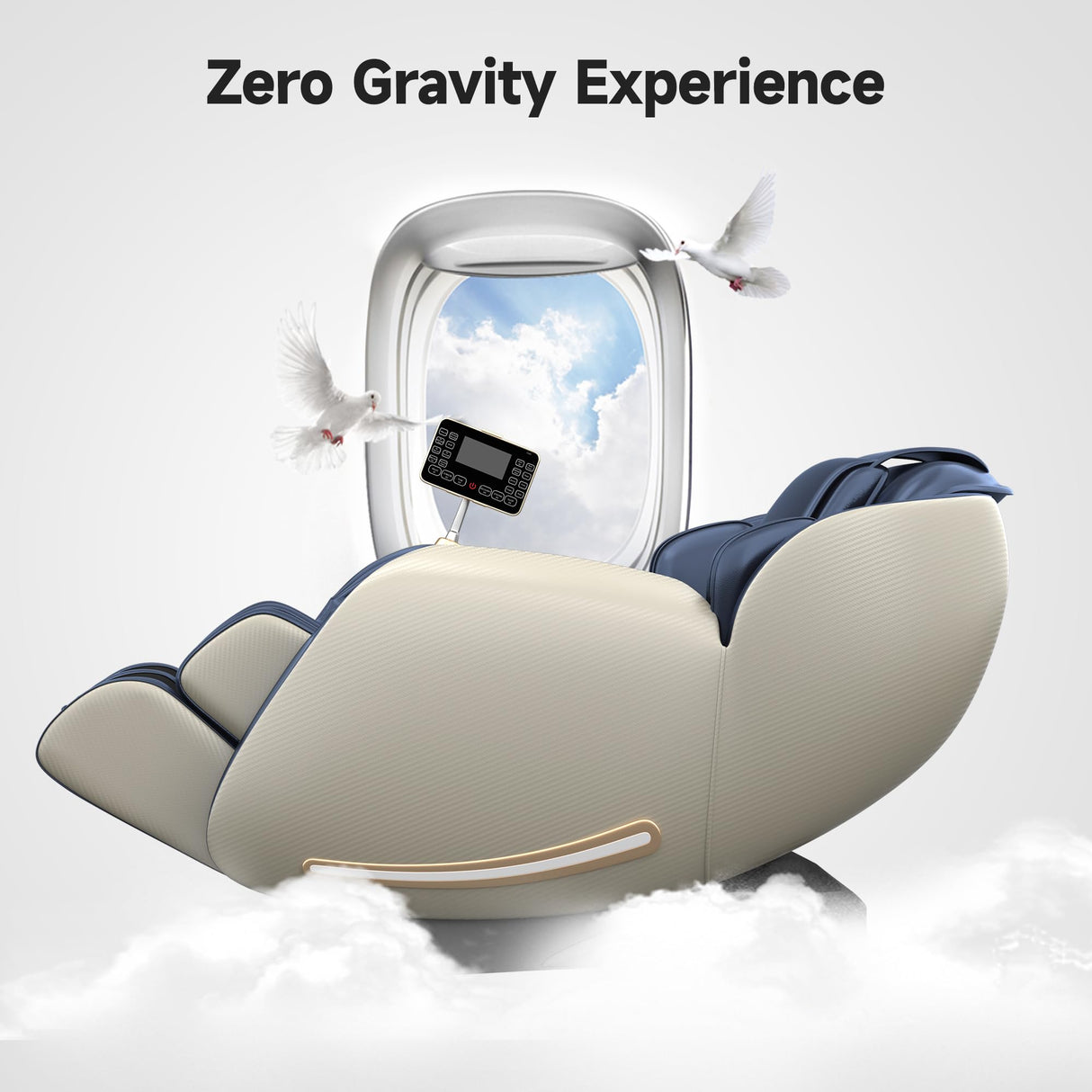 Real Relax Massage Chair Favor-06, Full Body Zero Gravity SL-Track Shiatsu Massage Recliner Chair with APP Control, Brown