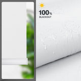 Motorized Smart Blind for Window with Remote Control, Automatic Blackout Roller Shade Customizable Size,with Valance Child Safety Rechargeable Battery Blinds (Full Blackout Black)