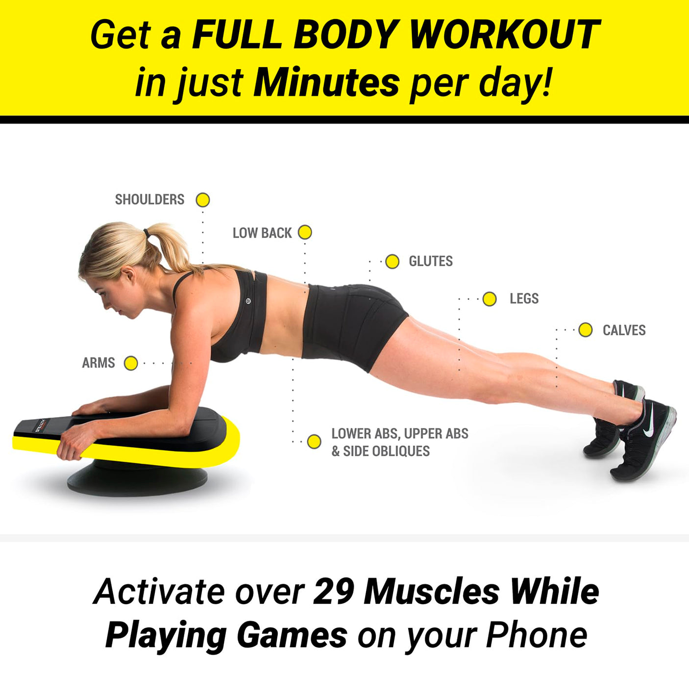 Stealth Core Deluxe Trainer - Turn Fitness Into a Fun Game - Get Strong Sexy Abs and Lean Core Playing Games On Your Phone; Free iOS/Android App; 4 Free Mobile Games Included; Dynamic Abs & Core Training; Only 3 Minutes a Day