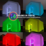 CZGBRO Inflatable Nightclub, 20x16.5x14FT Disco Air Cube Tent, Inflatable Night Club Square Gazebo Event Room Tent House for Event Exhibition Wedding Business/Private Use(White)