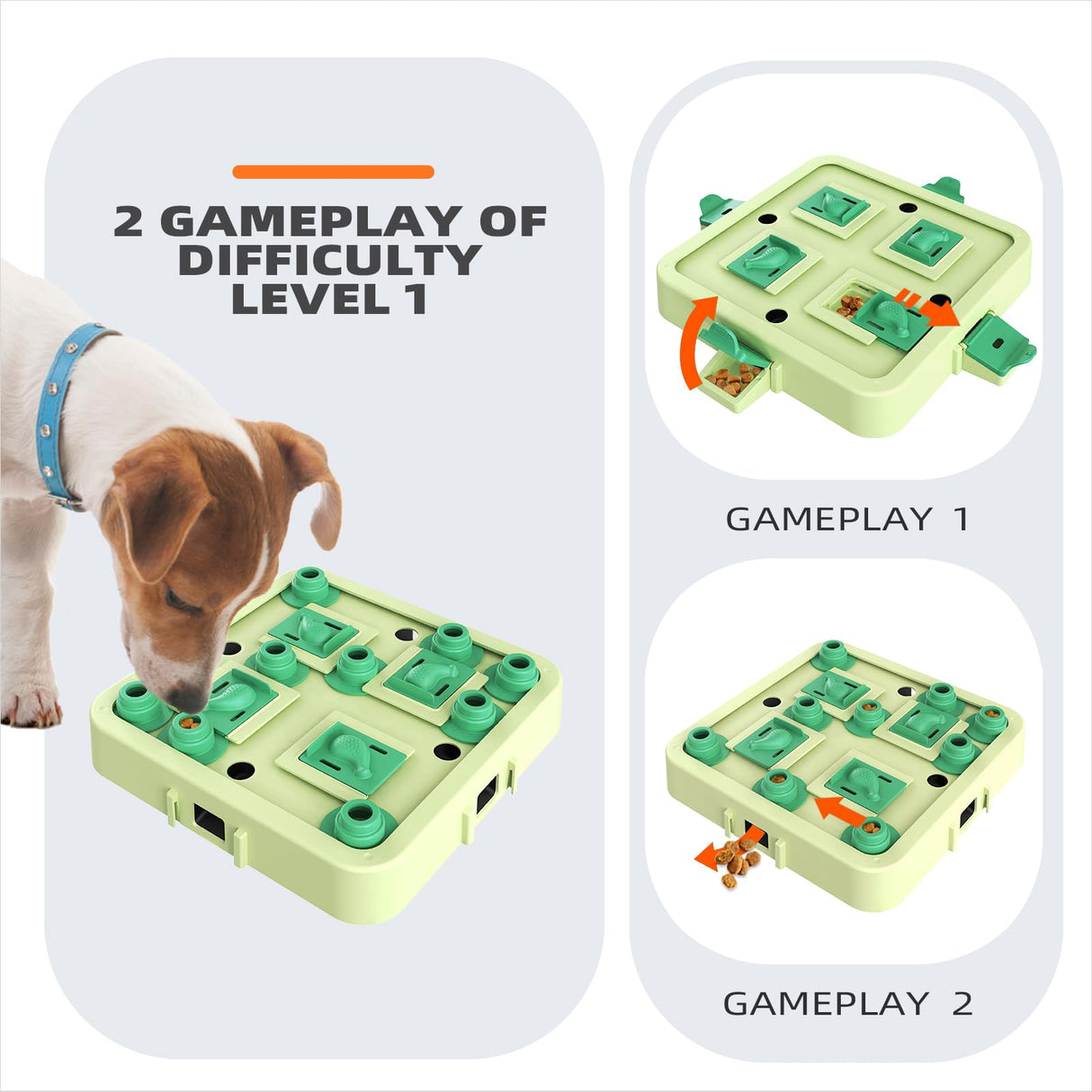 KADTC Dog Puzzle Toys Level 4 in 1 Advance Complicated for Smart Dogs Interactive Puppy Brain Mental Stimulation Game Boredom Enrichment Self Play Slow Feeder Food Feeding Dispenser Treat Puzzles Toy