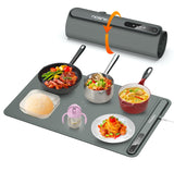 Electric Warming Tray - Full Surface Heating,Rollable & Portable,Premium Silicone Nano-Material,3 Temperature Settings,Auto Shut-Off -Versatile Food Warmer for Gatherings,Parties,Everyday Use
