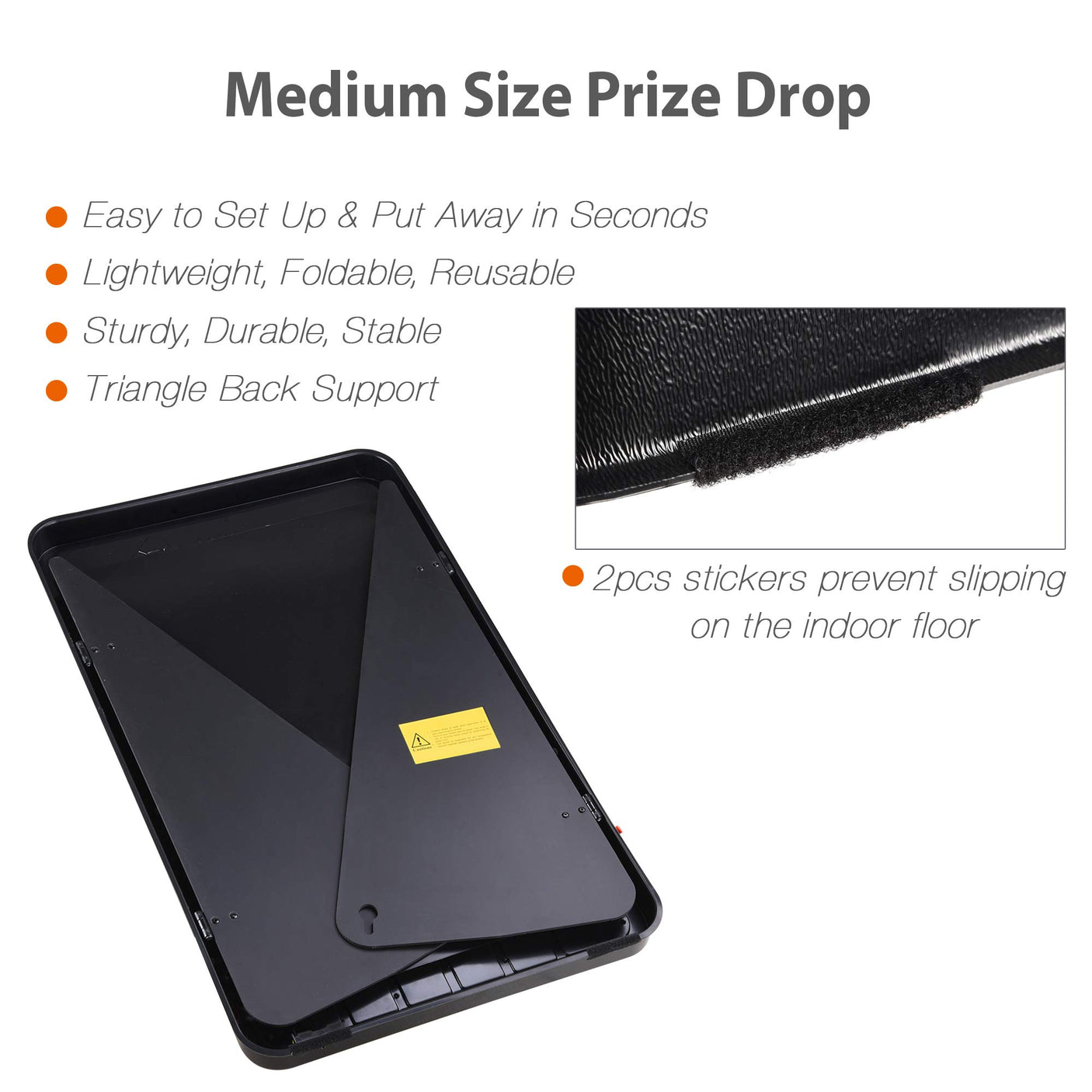 WinSpin 30" Prize Drop Board Foldable Stand Disk Drop Board Game Customizable 6 Slots with 10 Pucks for Carnival Tradeshow Party, (19"x30")