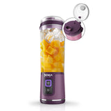 Ninja BC155PS Blast Two-Pack Portable Blender, Cordless, 18oz. Vessel, Personal Blender-for Shakes & Smoothies, BPA Free, Leakproof-Lid & Sip Spout, Rechargeable, Dishwasher Safe Parts, Peach & Stone