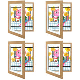 Golden State Art, 10x12.5 Kids Art Frames, Front-Opening Picture Frame Great for Kids Drawings, Artworks, Children Art Projects, Schoolwork, Home or Office (Walnut Set of 2)