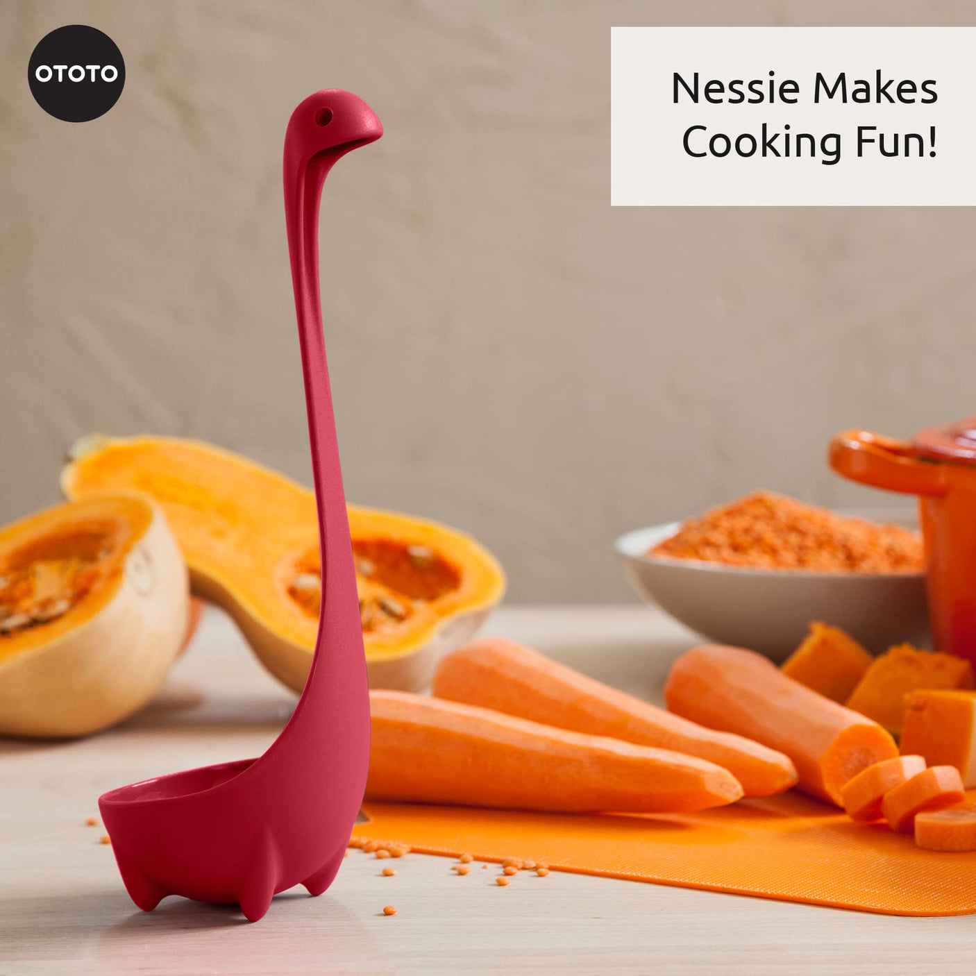 OTOTO The Original Nessie Ladle - Soup Ladle, Cute Gifts, Funny Kitchen Gadgets, Loch Ness design, Cooking Gifts for Mom - Cute and Practical Kitchen Utensils - Unique Gifts for Women