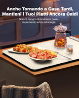 Electric Warming Tray - Full Surface Heating,Rollable & Portable,Premium Silicone Nano-Material,3 Temperature Settings,Auto Shut-Off -Versatile Food Warmer for Gatherings,Parties,Everyday Use