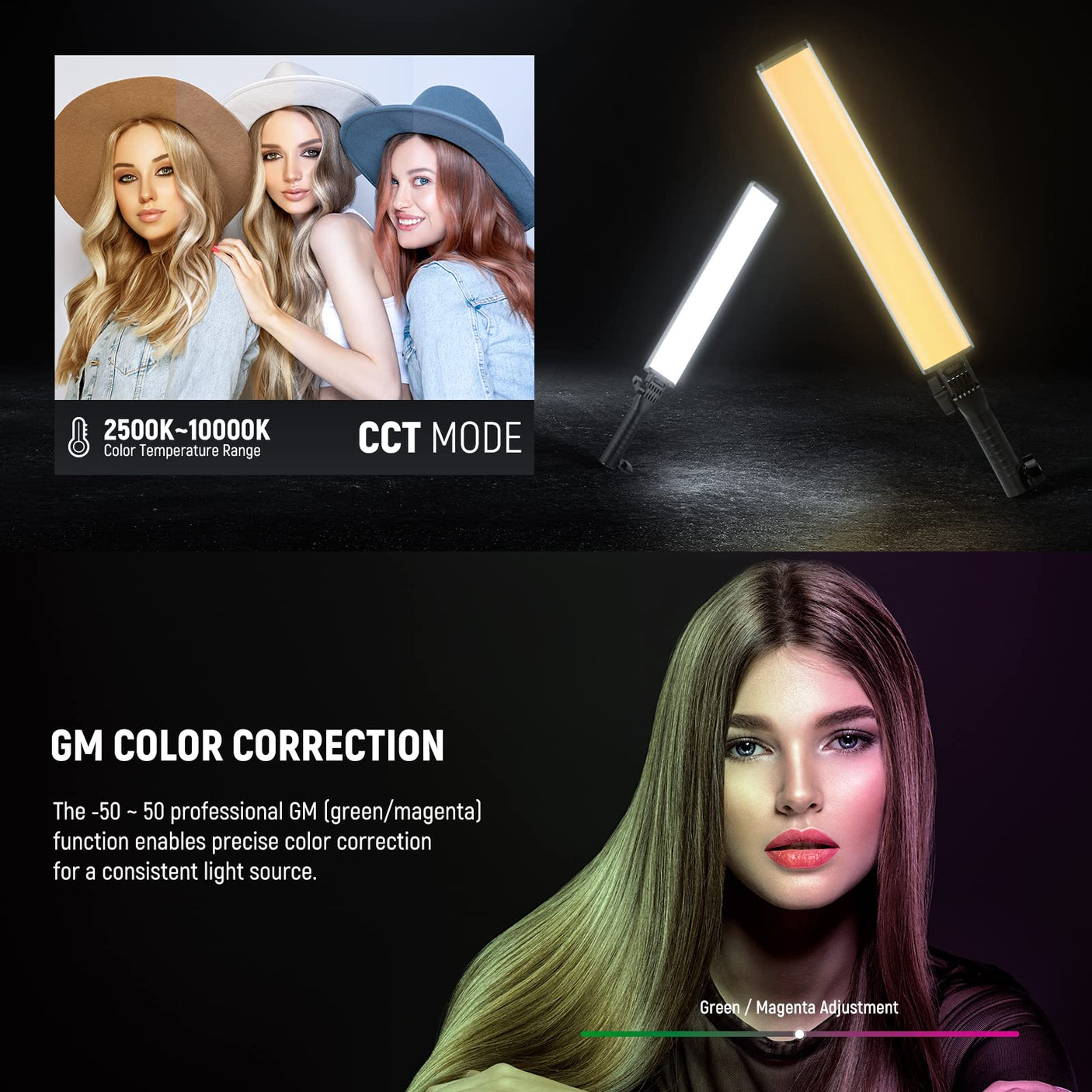 NEEWER RGB LED Video Light Stick, Touch Bar & APP Control, Magnetic Handheld Photography Lighting Wand, Dimmable 3200K~5600K CRI98+ Full Color LED Light with 6400mAh Battery, 17 Scenes, RGB1