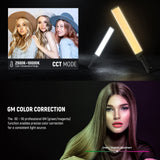 NEEWER RGB LED Video Light Stick, Touch Bar & APP Control, Magnetic Handheld Photography Lighting Wand, Dimmable 3200K~5600K CRI98+ Full Color LED Light with 6400mAh Battery, 17 Scenes, RGB1