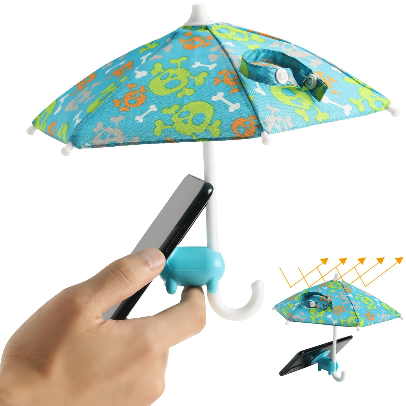 Phone Umbrella Suction Cup Stand - Universal Adjustable Piggy Phone Stand Sun Visor, Sun Shade Cover, Sun Shield with Suction Cup Mount Phone Holder Anti-Refection Block Glare