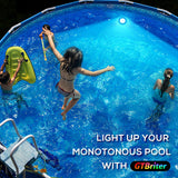 Above Ground Pool Lights with APP Control 20W RGB Dimmable LED Pool Lights with Suction Cups and Built-in Magnets 12V Underwater Pool Light for Above ground Inground Pools IP68 Waterproof 28FT Cord B