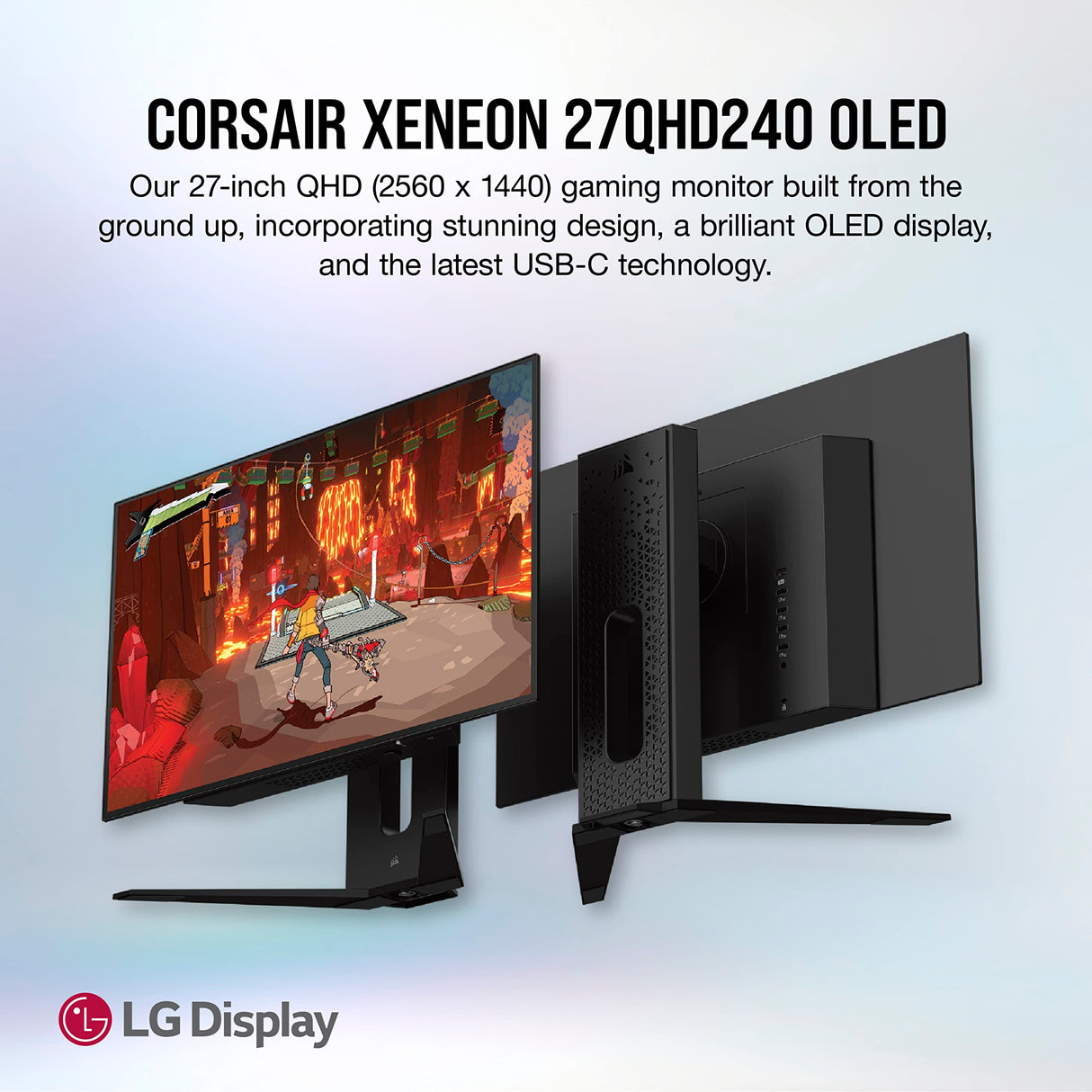 Corsair 45-Inch 240Hz OLED Gaming Monitor - 3440x1440, 0.03ms Response, G-SYNC/FreeSync Compatible