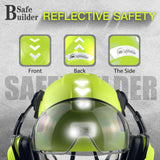 Industrial Safety Helmet with Visor Ear Muffs Hard Hat with Visor Vented Hardhats Construction Work Head Protection ANSI