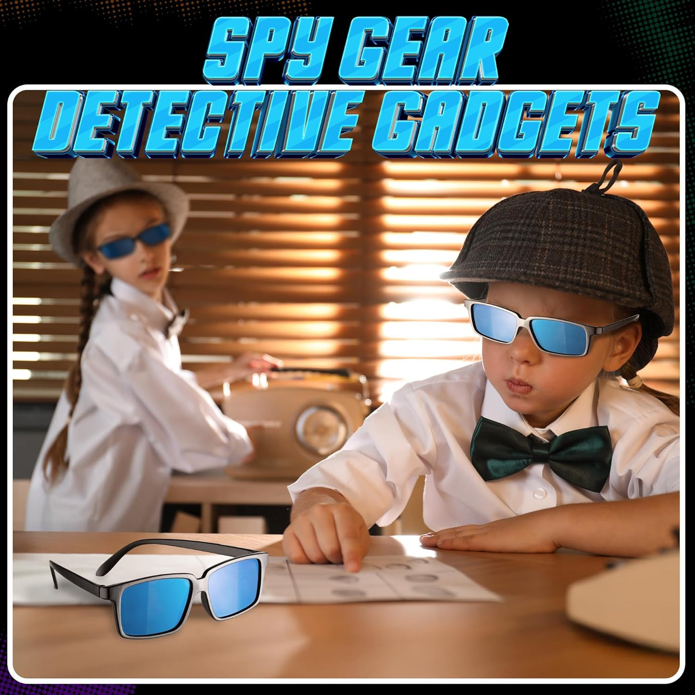 Spy Glasses for Kids in Bulk - (Pack of 3) Spy Sunglasses Rear View to See Behind You, for Fun Party Favors, Spy Gear Detective Gadgets Gift for Boys & Girls Great for Goodie Bags, Carnival Prizes