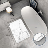 Stone Bath Mat, Diatomaceous Earth Shower Mat, Non-Slip Super Absorbent Quick Drying Bathroom Floor Mat, Natural, Easy to Clean (23.6 x 15.35 Darkgrey)