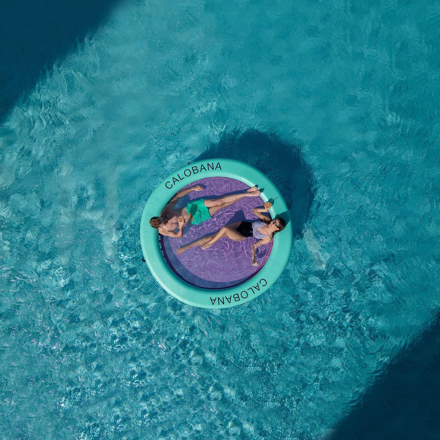 Round Floating Ring Inflatable Water Hammock Heavy Duty River Floats Lake Raft for Adults Tanning Pool Lounger Float Island Platform Pad Mat for Party