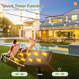 addlon 54(48+6) FT Solar String Lights Waterproof,Patio Lights Solar Powered with Remote & USB Port 15+1 LED Shatterproof Bulbs 3 Light Modes, Dimmable Solar Light for Camping Backyard Garden